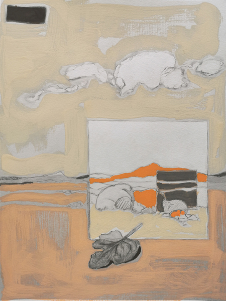 vie suspendue III- variation 4 - encre pigmentée et gouache